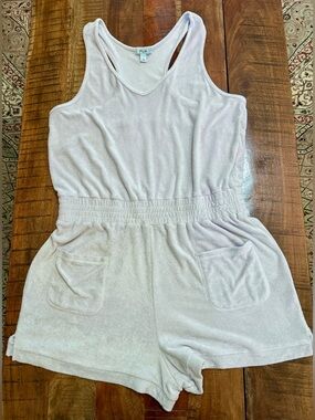 FLX Light blue Terry Cloth Romper